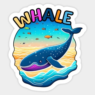 Animal Alphabet - W for Whale Sticker